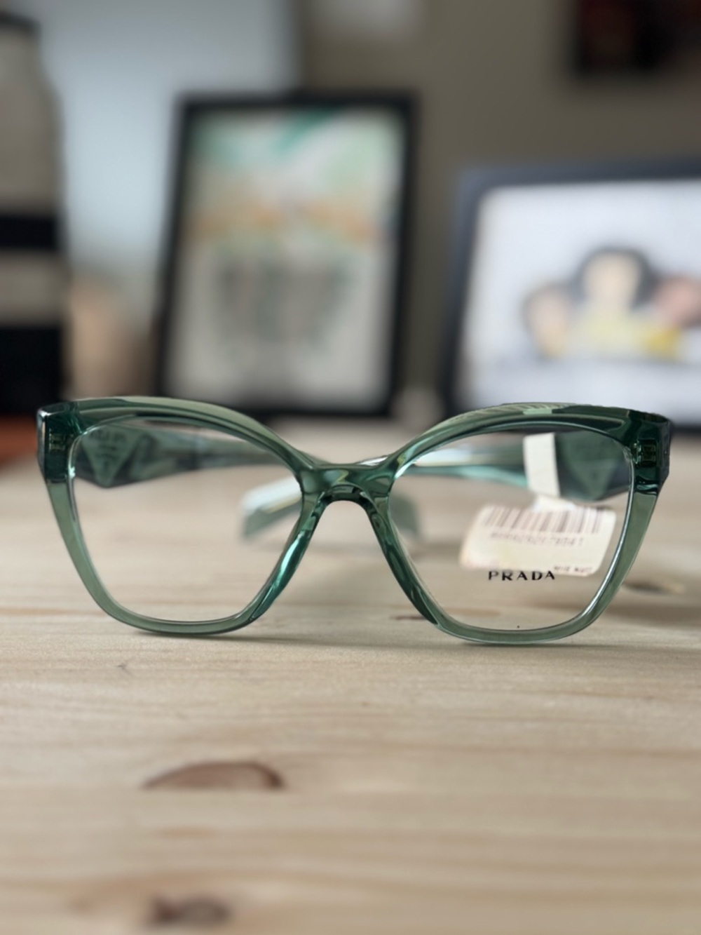 Prada Green Reading Glasses Cat Eye Frames